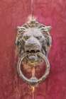 Malta, Mdina. Knocker in the shape of a lions head. Art Print